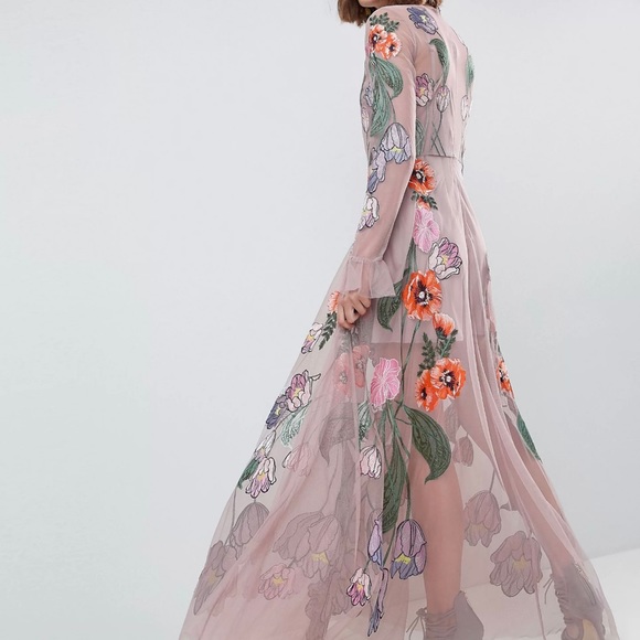 ISO ASOS EDITION Embroidered Floral Maxi Dress - Picture 6 of 7